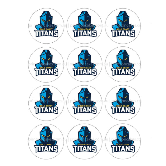 Gold Coast Titans NRL Club - Edible Icing Images - Prints On Cakes - Edible Image service provider