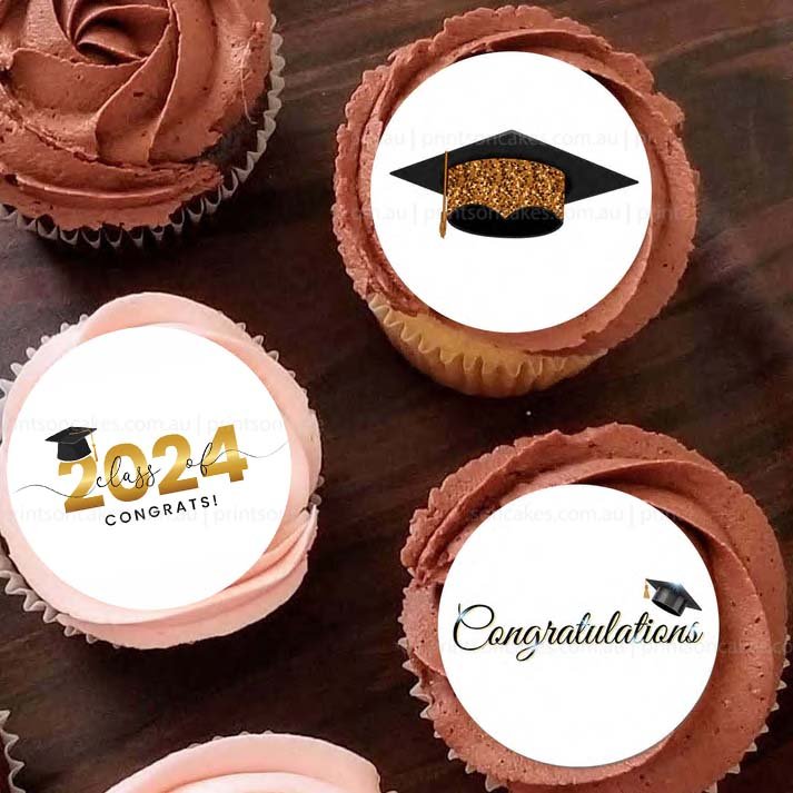 Graduation 2024 - Pre - cut Edible Icing Images - printsoncakes - Edible Image service provider