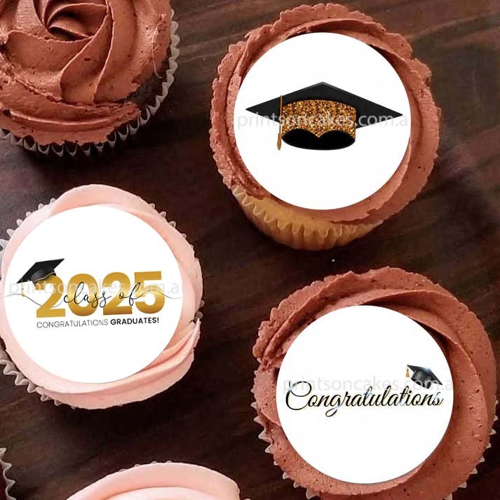 Graduation 2025 - Pre - cut Edible Icing Images - Prints On Cakes - Edible Image service provider