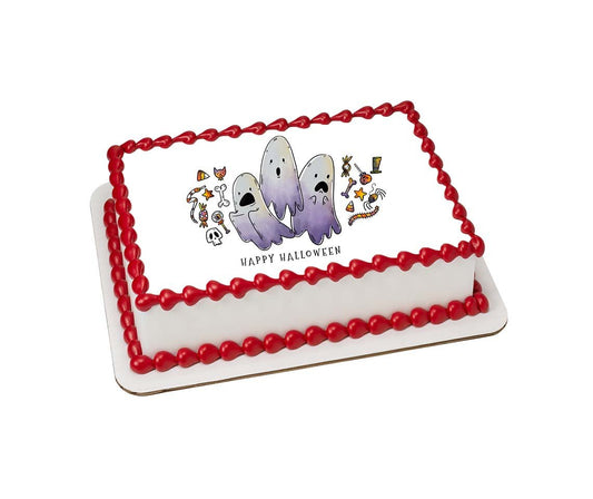 Halloween Ghosts - Edible Icing Image - printsoncakes - Edible Image service provider