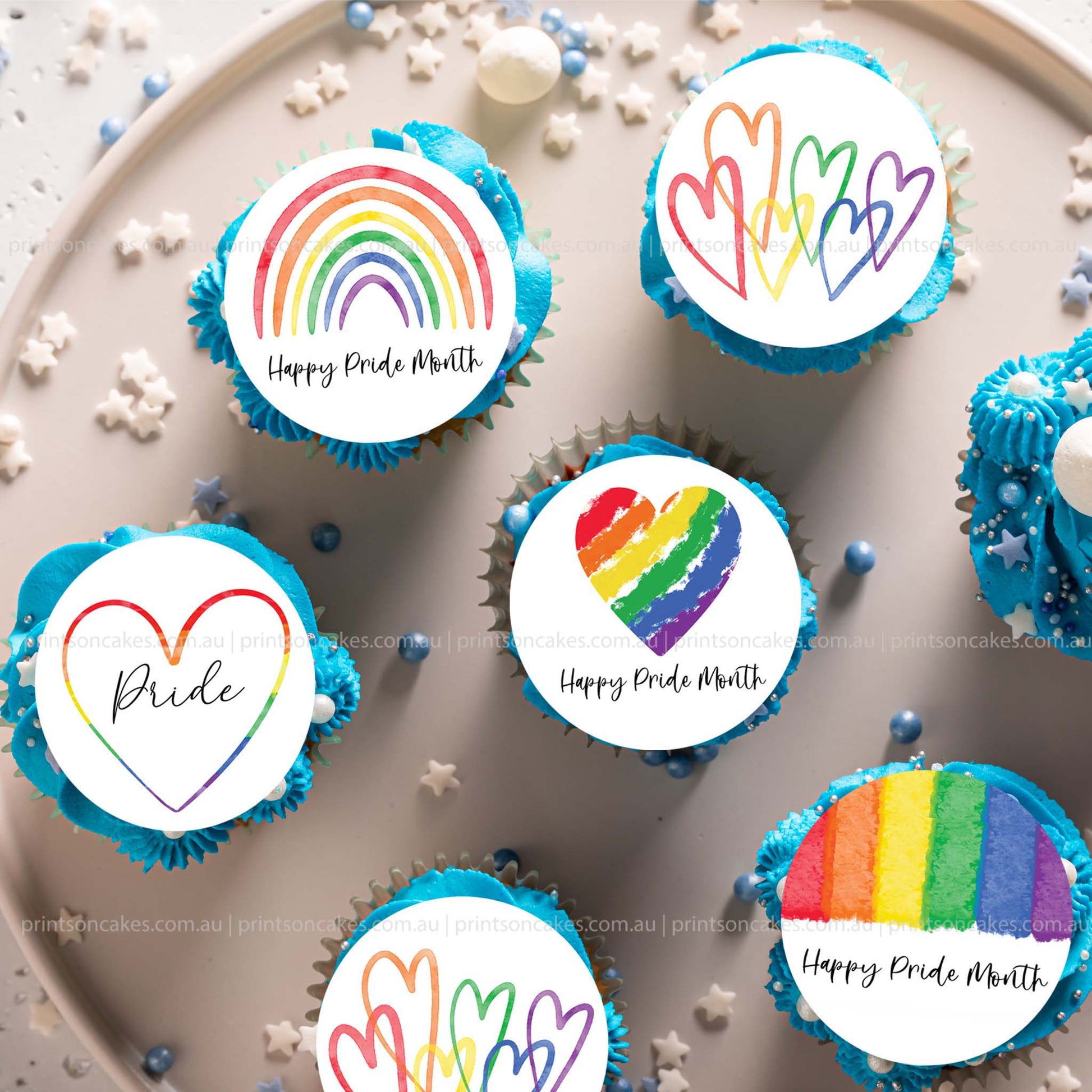 Happy Pride Month - Edible Icing Images - printsoncakes - Edible Image service provider