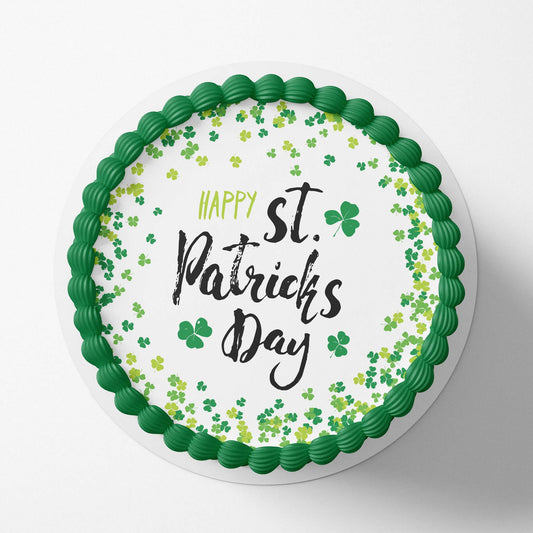 Happy St Patrick's Day - Edible Icing Images - printsoncakes - Edible Image service provider