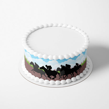 Horse Racing - Edible Icing Cake Wrap - printsoncakes - Edible Image service provider