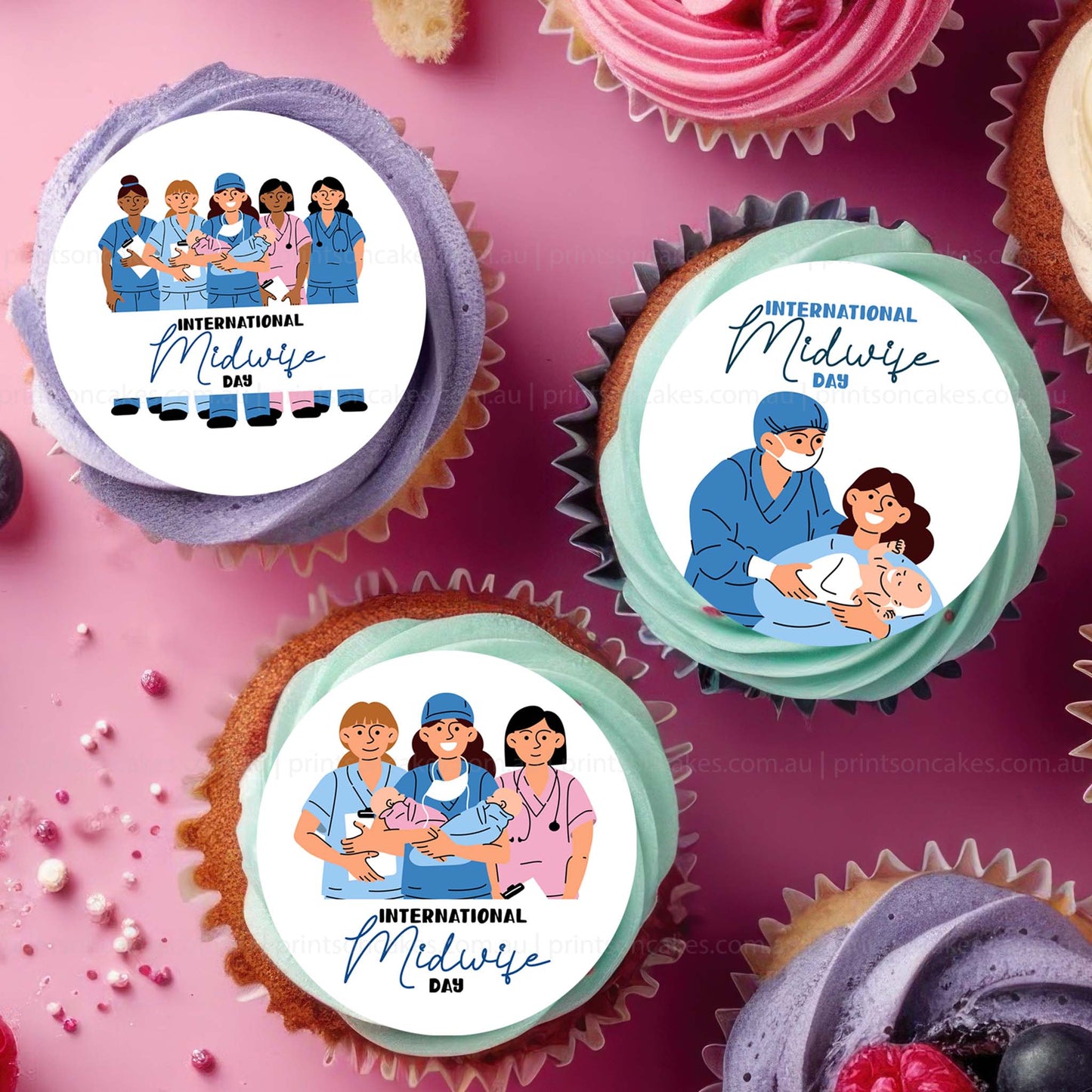 International Day of the Midwife - Edible Icing Images - Set 2 - printsoncakes - Edible Image service provider