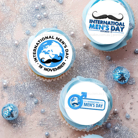 International Men's Day - Edible Icing Images - Pre - cut - printsoncakes - Edible Image service provider