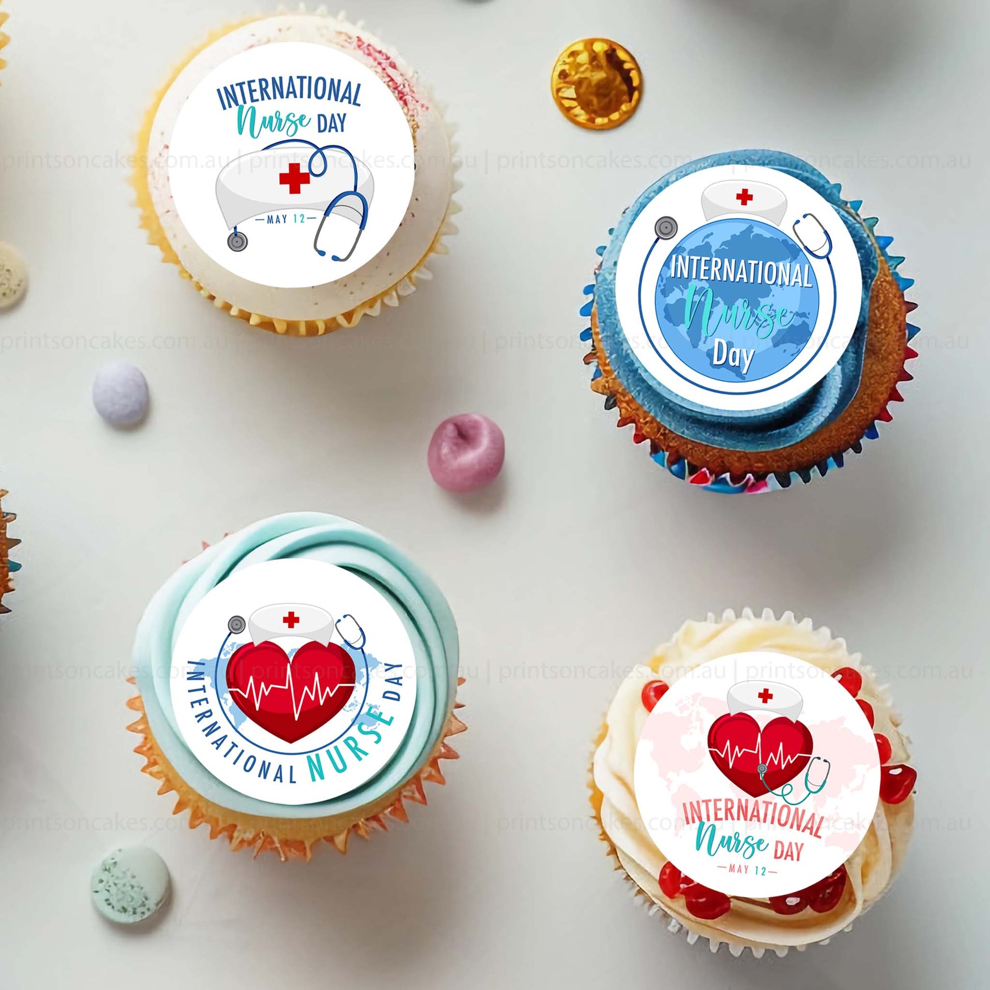 International Nurses Day - Edible Icing Images - Set 2 - printsoncakes - Edible Image service provider