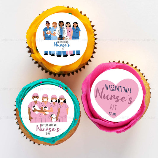 International Nurses Day - Edible Icing Images - Set 3 - printsoncakes - Edible Image service provider