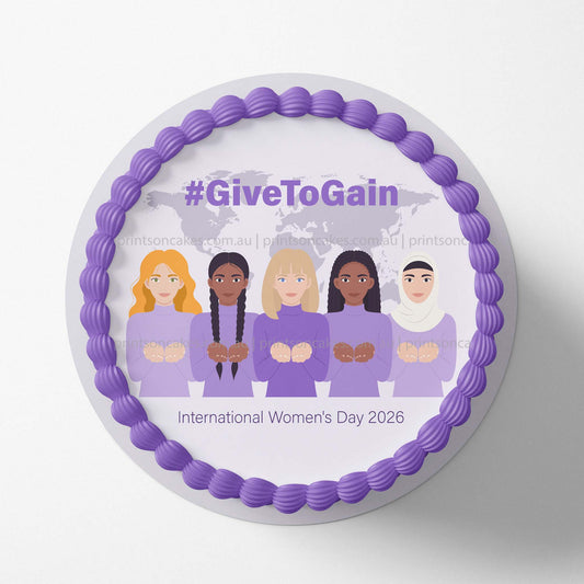 International Women's Day 2026 - Edible Icing Toppers - Prints On Cakes - Edible Image service provider