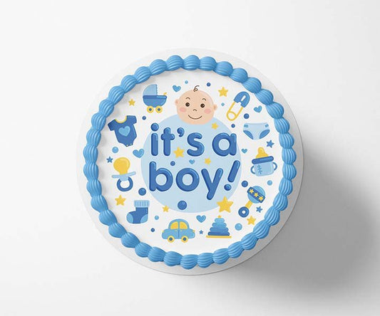 It's a Boy - Edible Icing Toppers - printsoncakes - Edible Image service provider