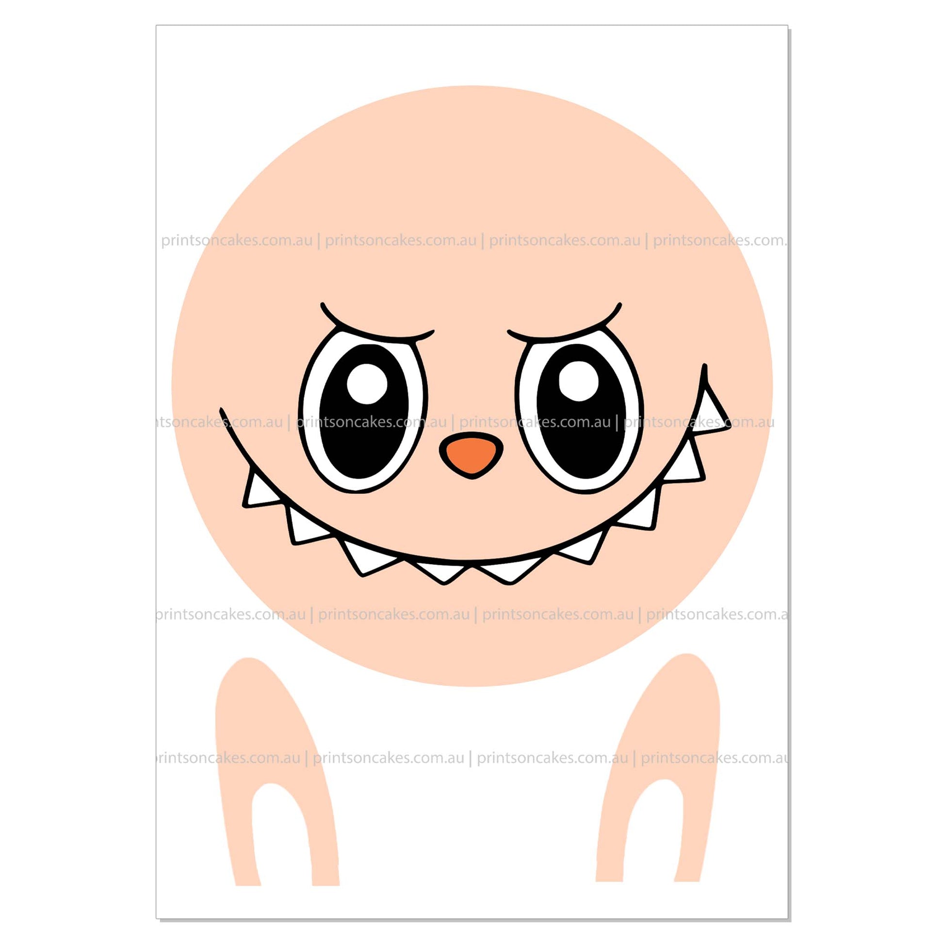 Labubu Monster Face – Edible Icing Image - Prints On Cakes - Edible Image service provider
