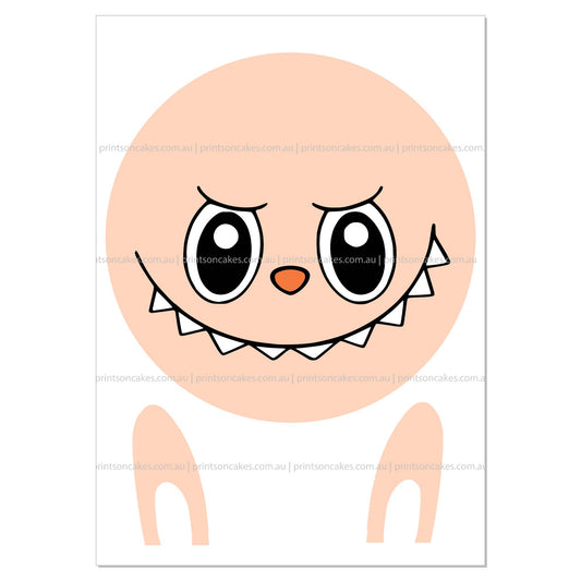 Labubu Monster Face – Edible Icing Image - Prints On Cakes - Edible Image service provider