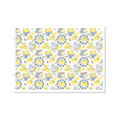 Lemon & Tea – Cake Wrap Edible Image - Prints On Cakes - Edible Image service provider