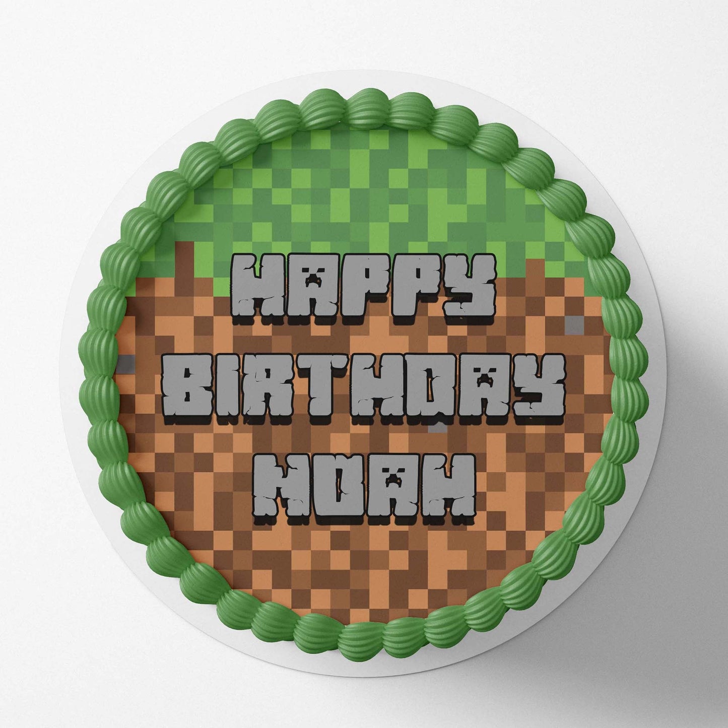 Minecraft inspired - Edible Icing Toppers - printsoncakes - Edible Image service provider