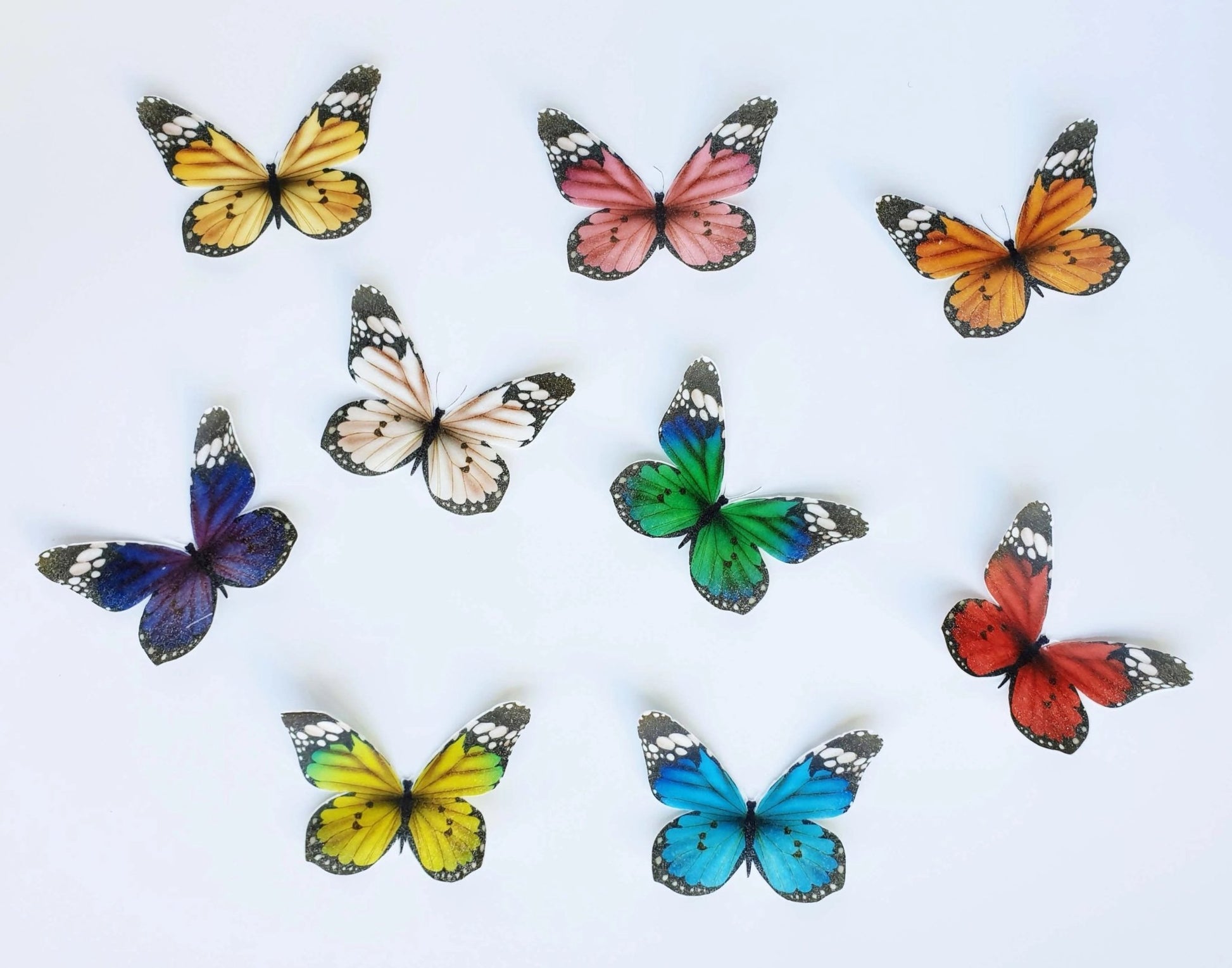 Mixed Colour Edible Wafer Butterflies - 18pcs - printsoncakes - Edible Image service provider