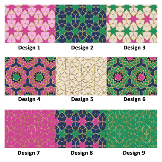 Moroccan Mosaic Pattern - Set 1 - Icing Cake Wrap - printsoncakes - Edible Image service provider