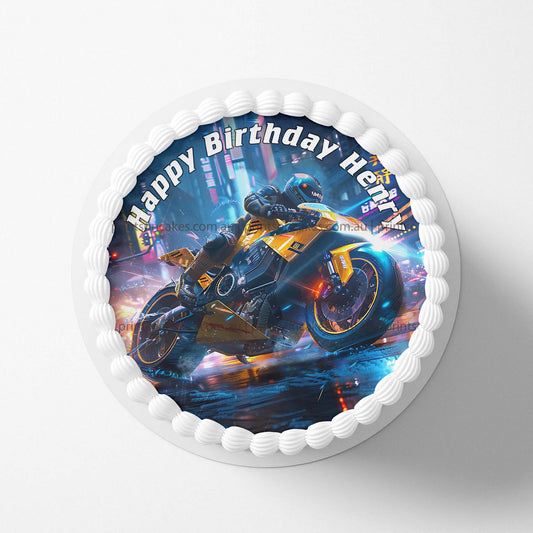 Motorbike - Edible Icing Toppers - Prints On Cakes - Edible Image service provider