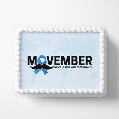 Movember - Edible Icing Toppers - Prints On Cakes - Edible Image service provider
