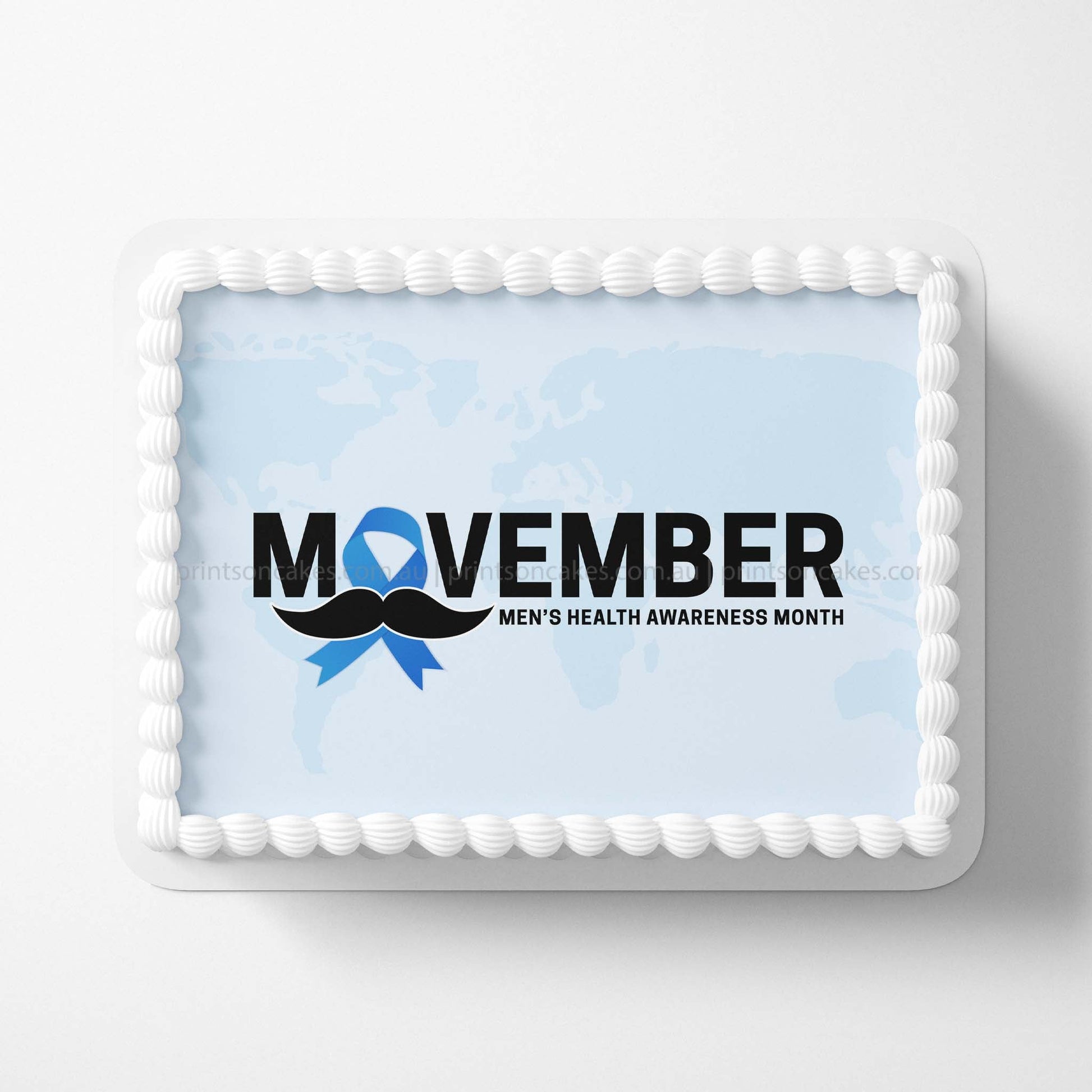 Movember - Edible Icing Toppers - Prints On Cakes - Edible Image service provider