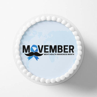 Movember - Edible Icing Toppers - Prints On Cakes - Edible Image service provider