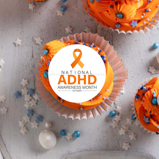 National ADHD Awareness Month - Edible Icing Images - Pre - cut - Prints On Cakes - Edible Image service provider