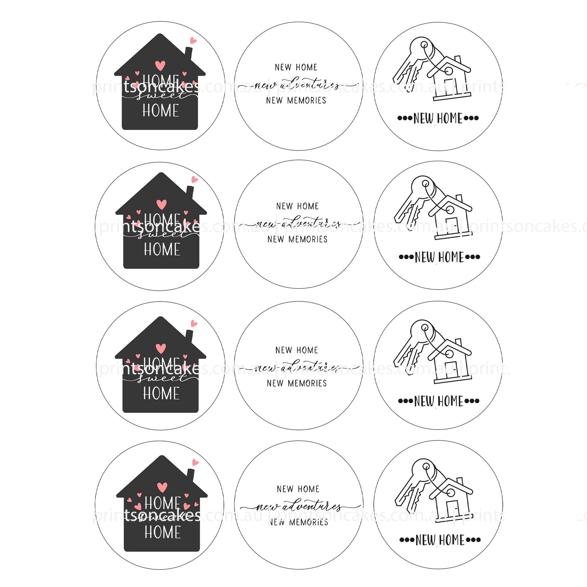 New Home - Edible Icing Images - Prints On Cakes - Edible Image service provider