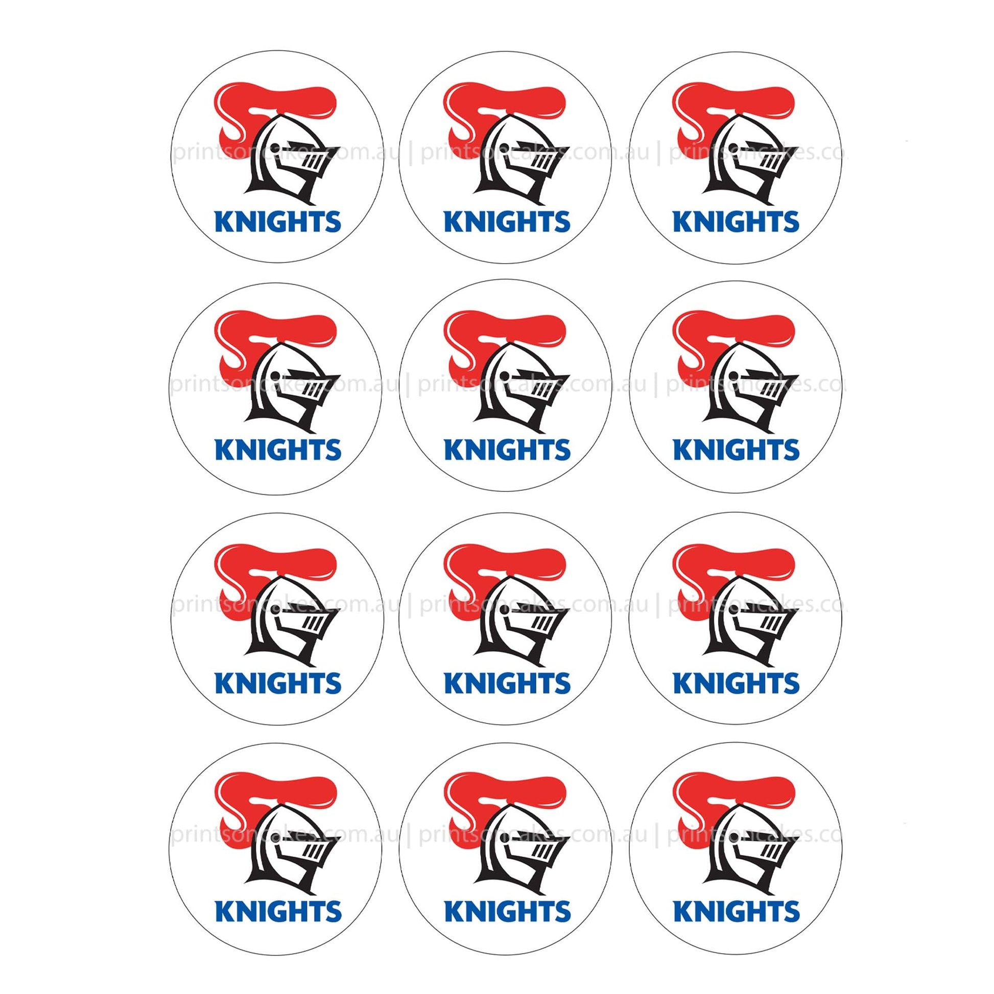 Newcastle Knights NRL Club - Edible Icing Images - Prints On Cakes - Edible Image service provider