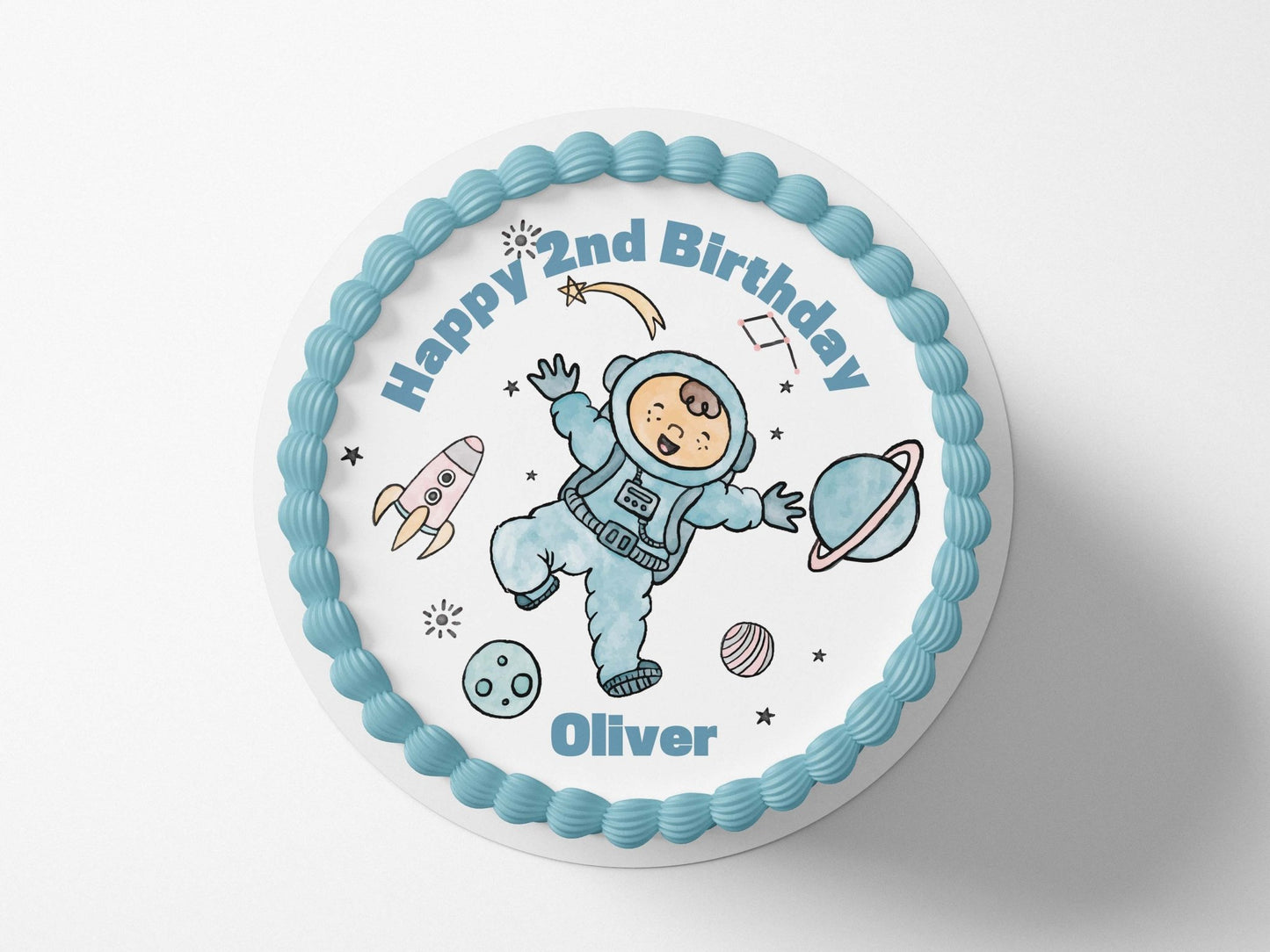 Outer Space - Edible Icing Toppers - printsoncakes - Edible Image service provider