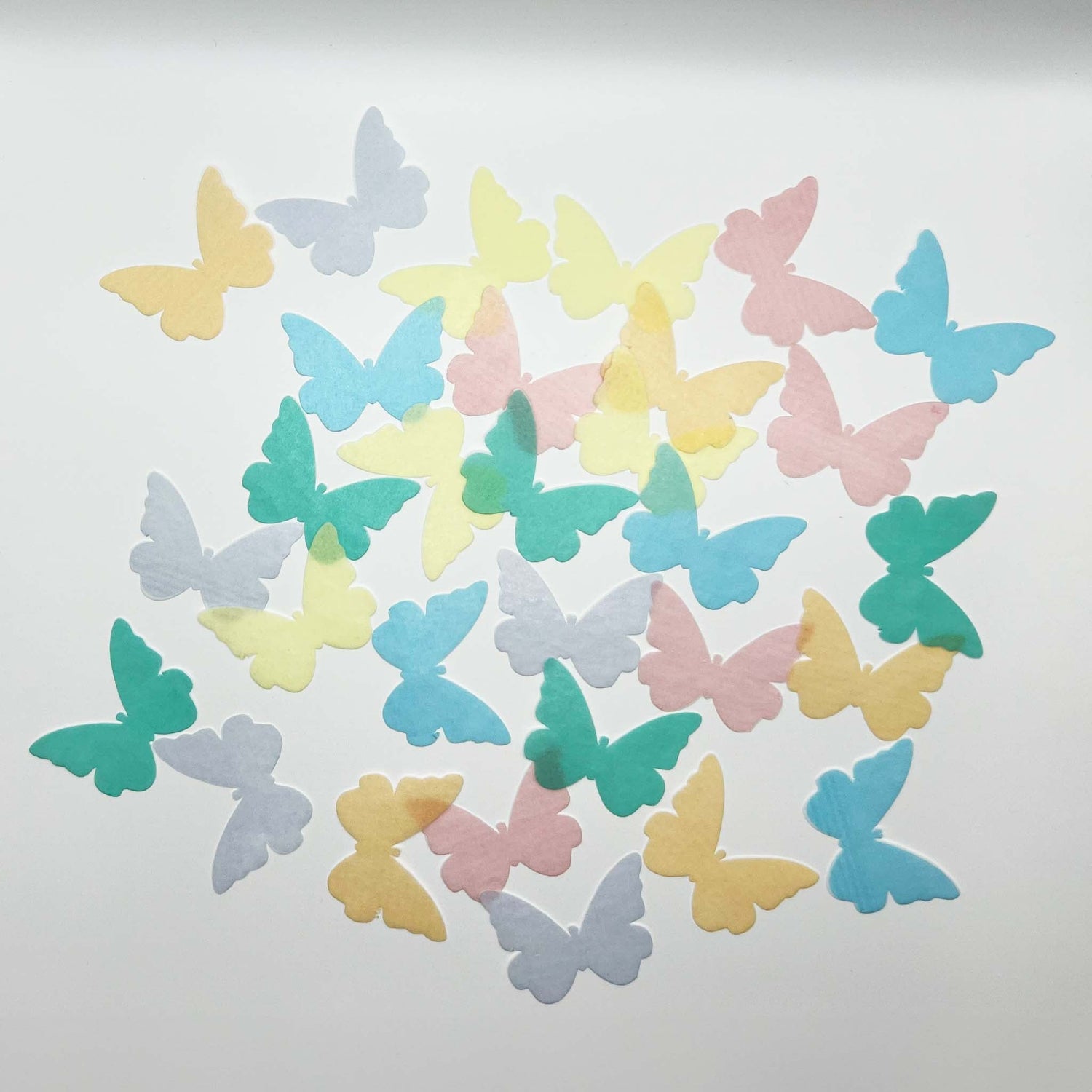 Pastel Rainbow Edible Wafer Butterflies - Medium - 30pcs - Prints On Cakes - Edible Image service provider