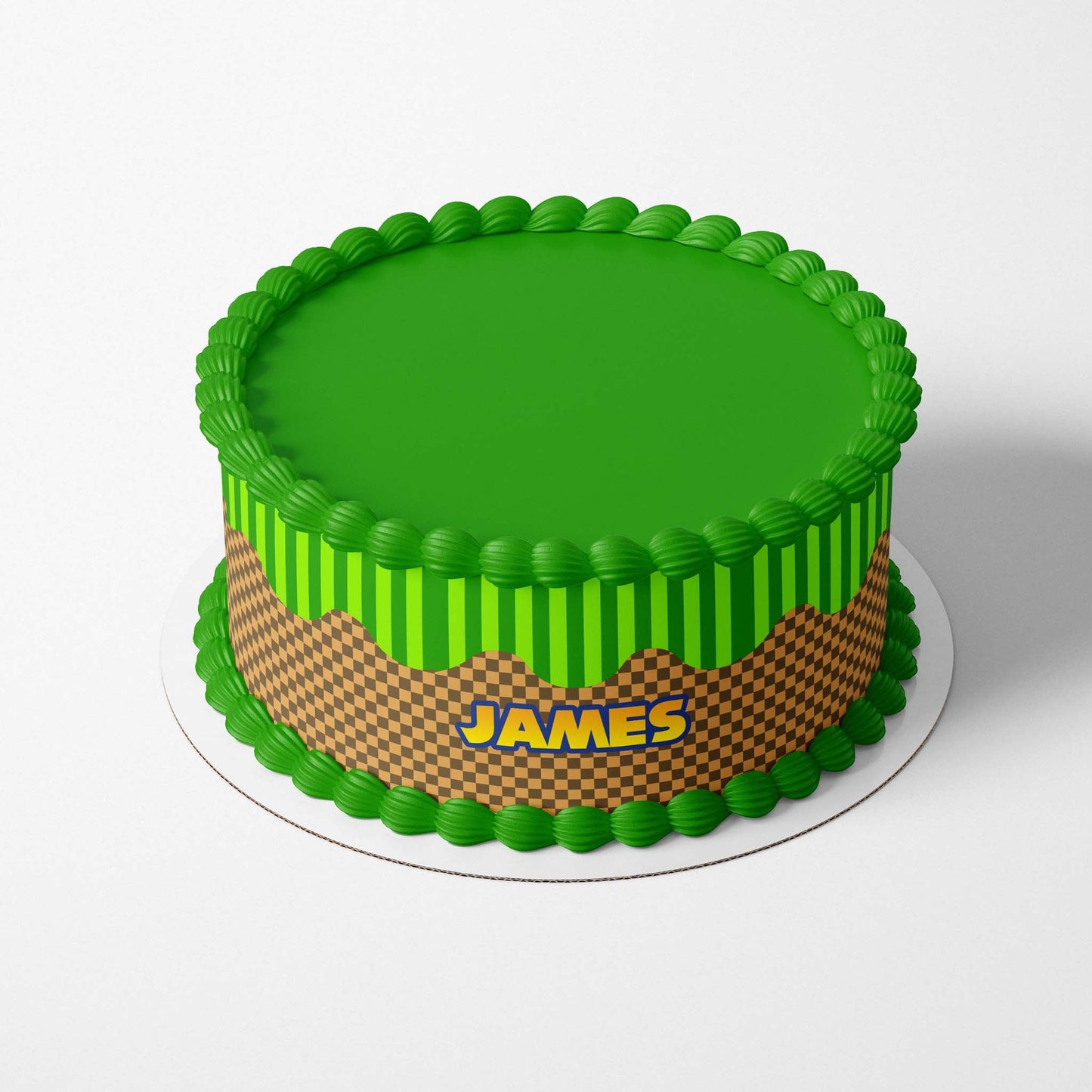 Personalised Sonic Inspired - Edible Icing Cake Wrap - printsoncakes - Edible Image service provider