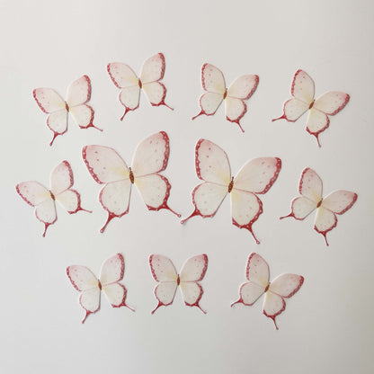 Pink Edible Wafer Butterflies - Mix sizes - 11pcs - printsoncakes - Edible Image service provider