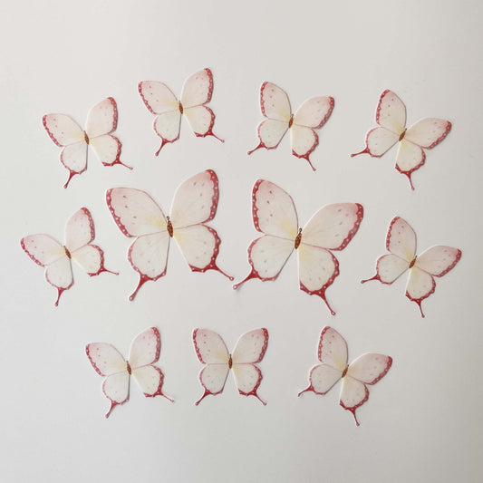 Pink Edible Wafer Butterflies - Mix sizes - 11pcs - printsoncakes - Edible Image service provider