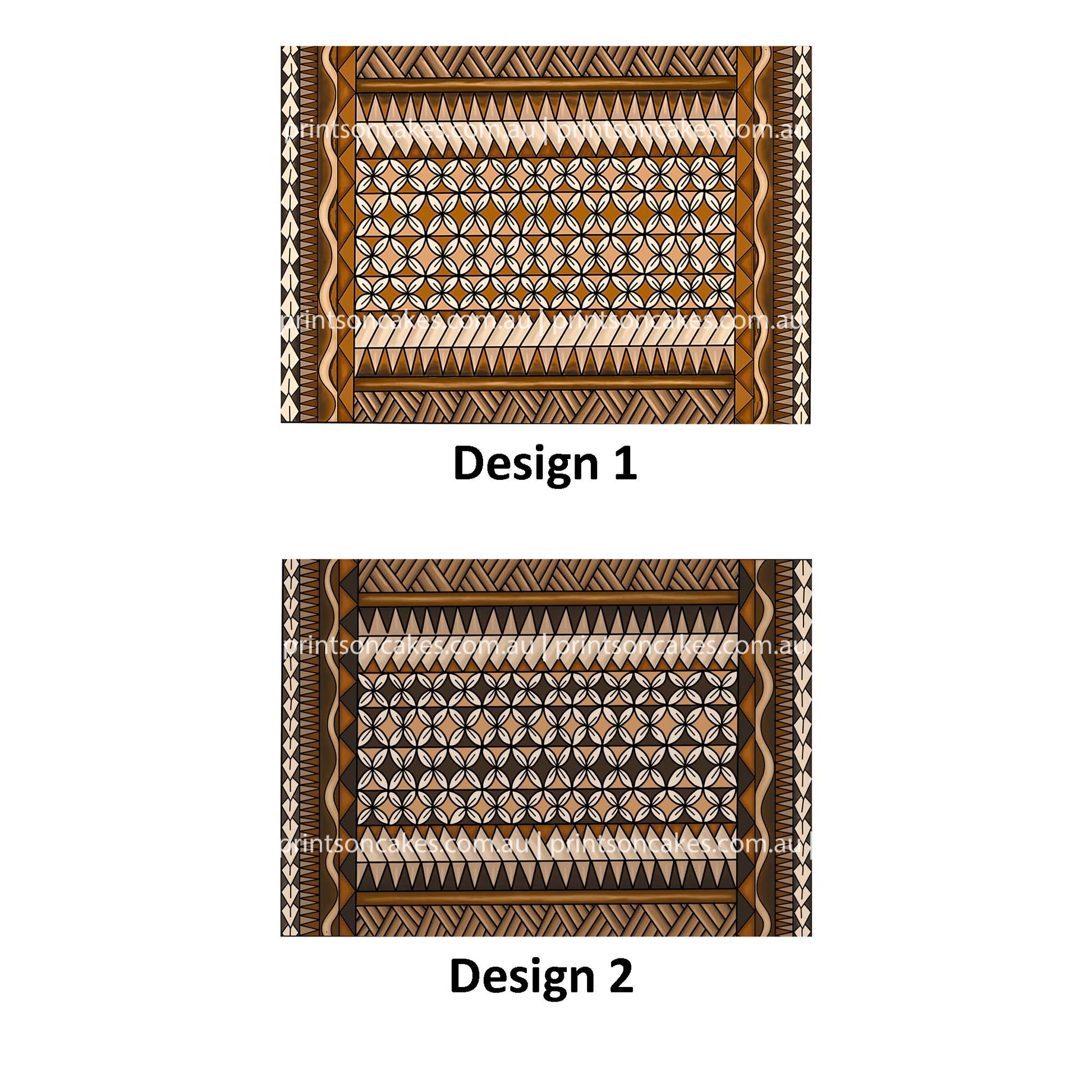 Polynesian Tapa - Icing Cake Wrap - Prints On Cakes - Edible Image service provider