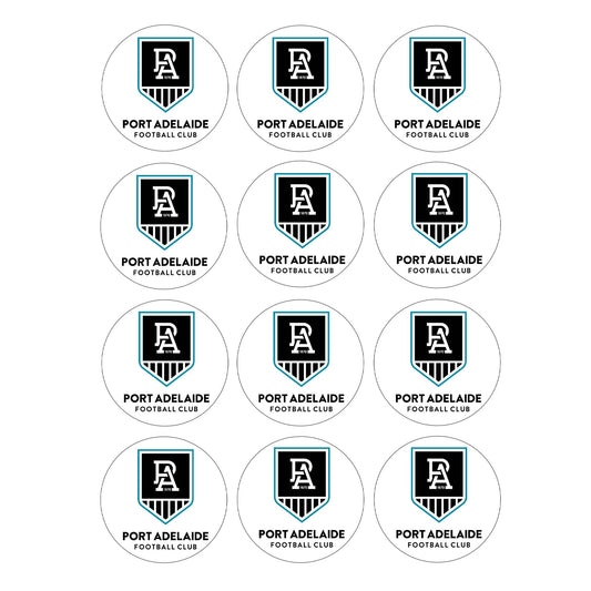 Port Adelaide AFL Club - Edible Icing Images - printsoncakes - Edible Image service provider