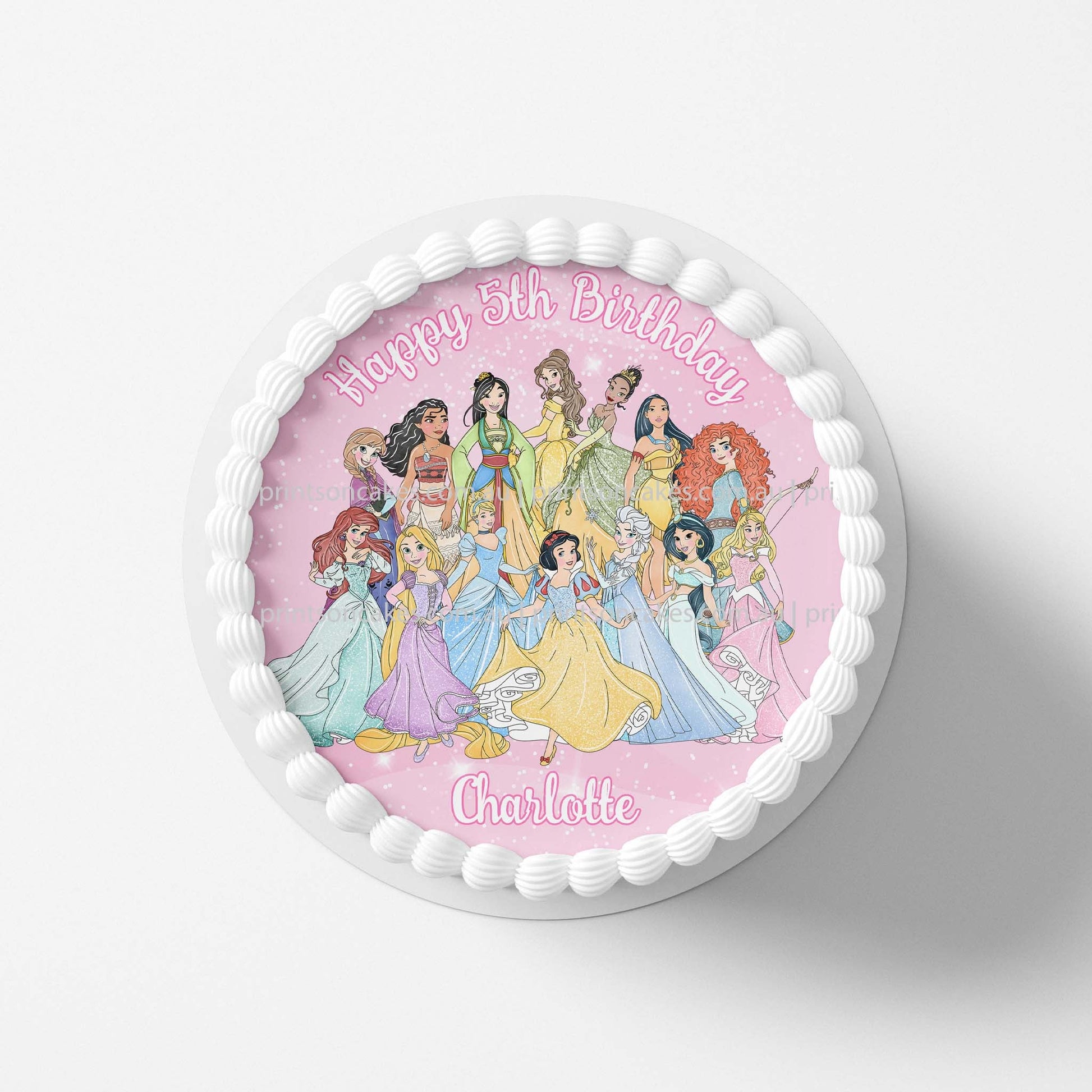 Princess - Edible Icing Toppers - Prints On Cakes - Edible Image service provider