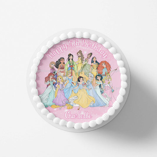 Princess - Edible Icing Toppers - Prints On Cakes - Edible Image service provider