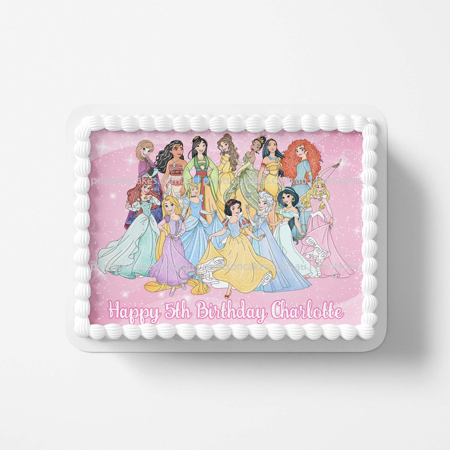 Princess - Edible Icing Toppers - Prints On Cakes - Edible Image service provider