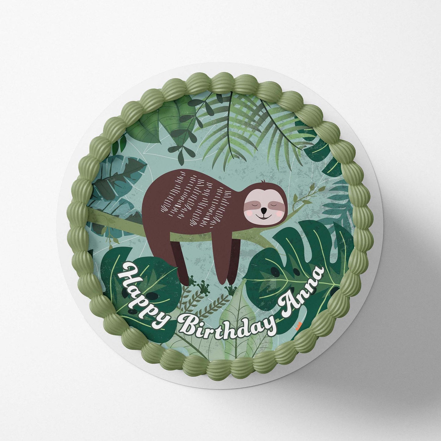 Sleeping Sloth - Custom Edible Image toppers - printsoncakes - Edible Image service provider