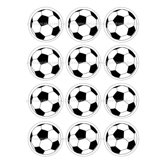 Soccer Balls - Edible Icing Images - Prints On Cakes - Edible Image service provider