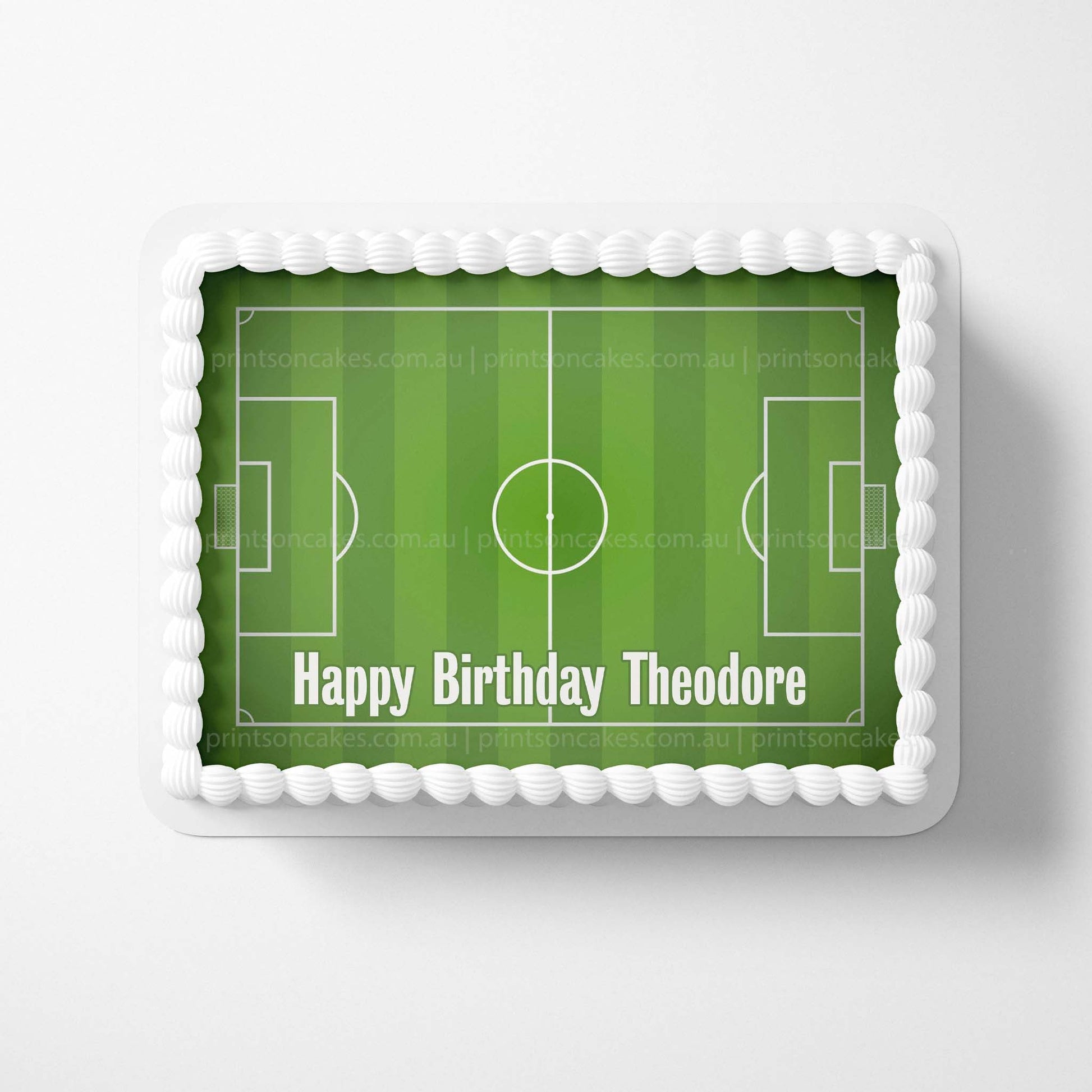 Soccer Field - Personalised Edible Image toppers - Prints On Cakes - Edible Image service provider