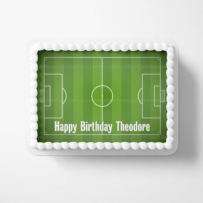 Soccer Field - Personalised Edible Image toppers - Prints On Cakes - Edible Image service provider