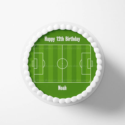 Soccer Field - Personalised Edible Image toppers - Prints On Cakes - Edible Image service provider