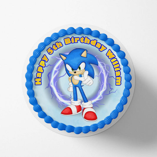 Sonic the Hedgehog inspired - Edible Icing Toppers - printsoncakes - Edible Image service provider