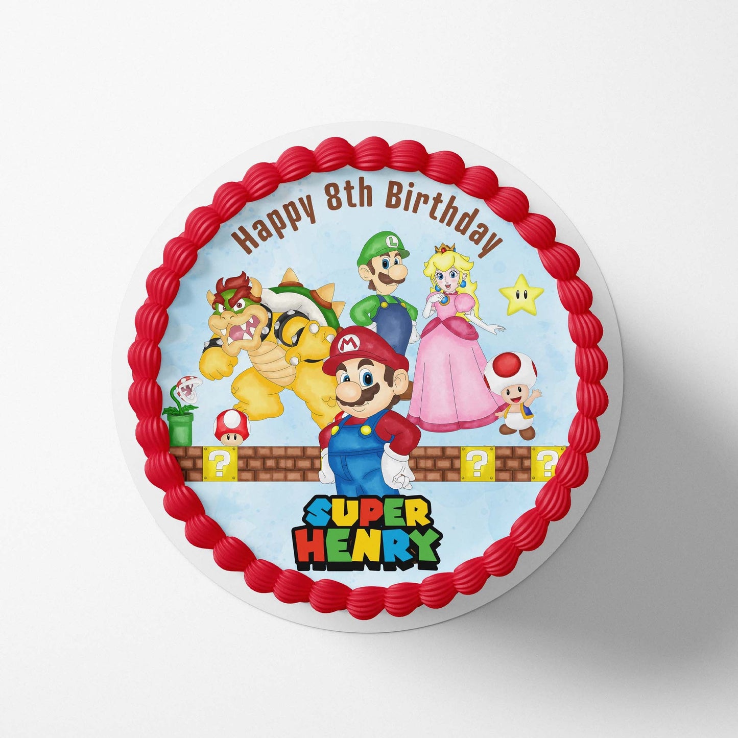 Super Mario Bothers - Edible Icing Toppers - printsoncakes - Edible Image service provider