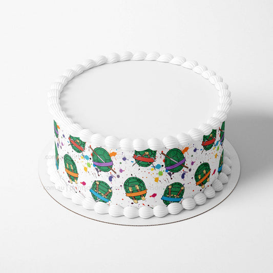 Teenage Mutant Ninja Turtles Inspired - Edible Icing Cake Wrap - printsoncakes - Edible Image service provider