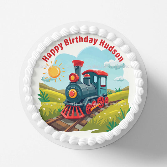Train - Edible Icing Toppers - Prints On Cakes - Edible Image service provider