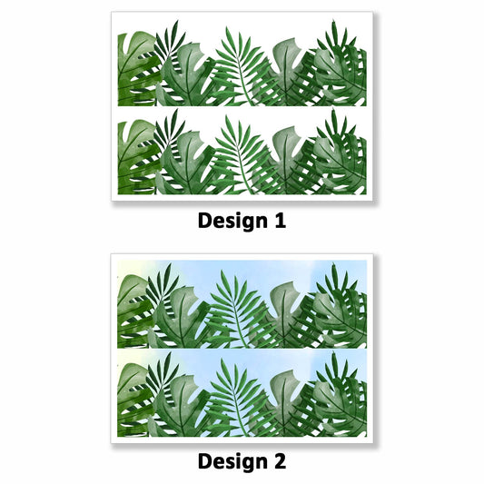 Tropical Leaves - Edible Icing Cake Wrap - printsoncakes - Edible Image service provider