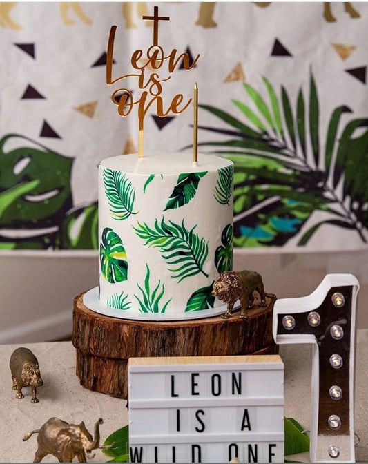 Tropical Leaves - Icing Cake Wrap - printsoncakes - Edible Image service provider