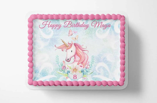 Unicorn A4 Size Edible Icing Image - printsoncakes - Edible Image service provider