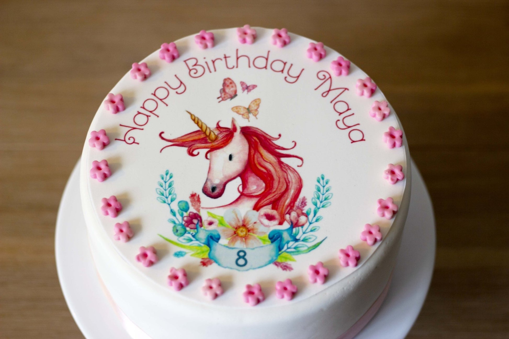 Unicorn - Circle Edible Icing Image - printsoncakes - Edible Image service provider