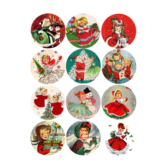Vintage Christmas - Pre - cut - Edible Icing Images - printsoncakes - Edible Image service provider